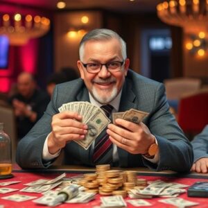 Rich man with money