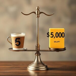 Big wins vs small savings comparison – coffee vs. salary negotiation