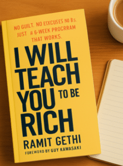 I Will Teach You to Be Rich book cover with coffee and journal