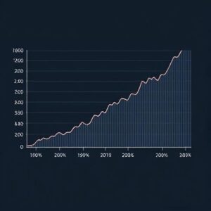 Investment growth graph showing compound interest over time